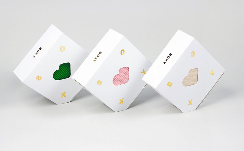 韓國(guó)襪子創(chuàng)意包裝設(shè)計(jì),包裝盒采用抽拉的形式