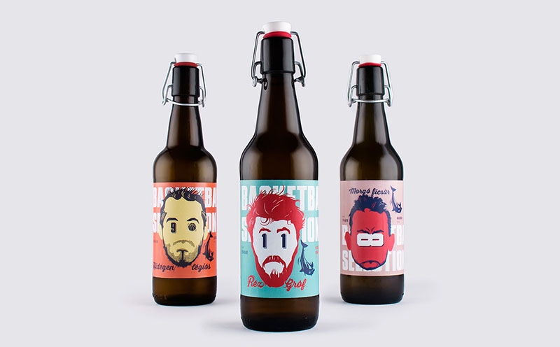 籃球主題啤酒插畫(huà)包裝設(shè)計(jì)-限量版啤酒瓶型標(biāo)簽包裝設(shè)計(jì)