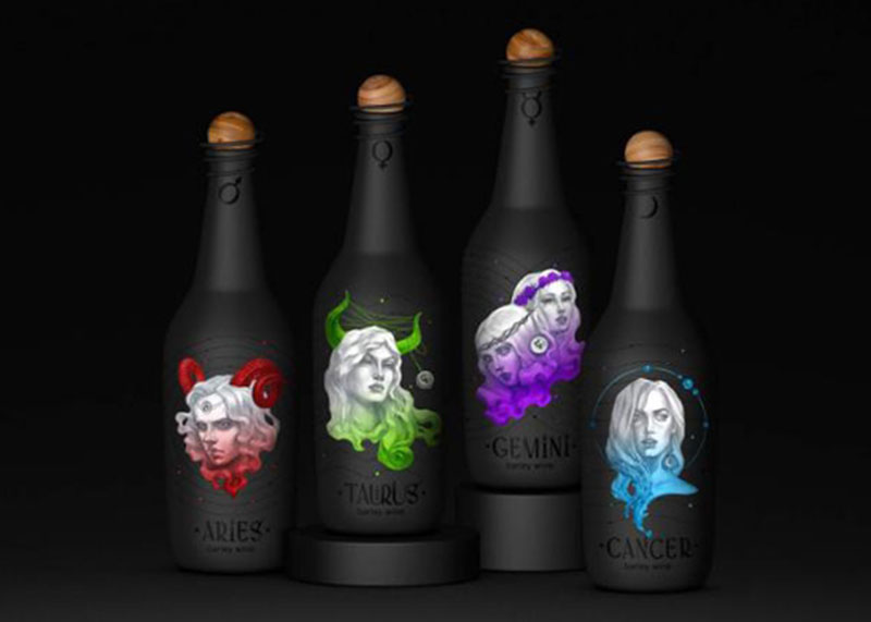 十二星座化身冷艷美女，與你共飲葡萄酒
