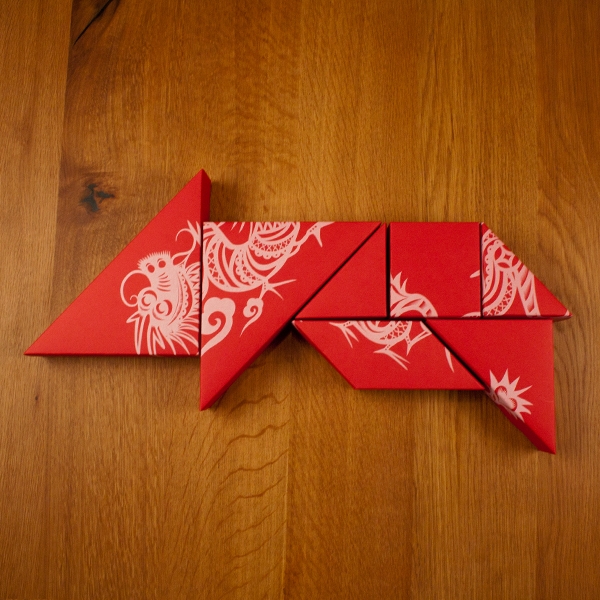 春節(jié)禮品盒包裝設(shè)計(jì)，新年七巧板的妙用