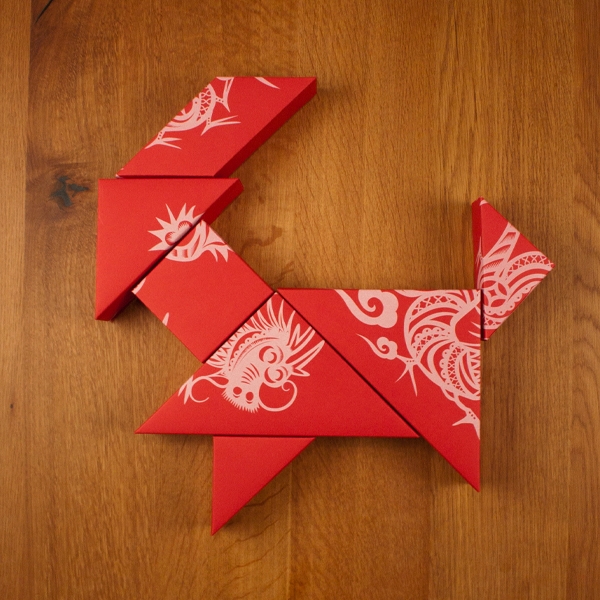 春節(jié)禮品盒包裝設(shè)計(jì)，新年七巧板的妙用