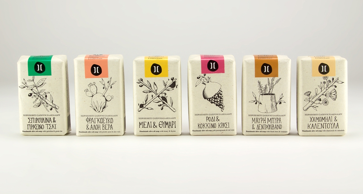 Helleo天然肥皂系列品牌包裝設(shè)計，六個肥皂，六個故事
