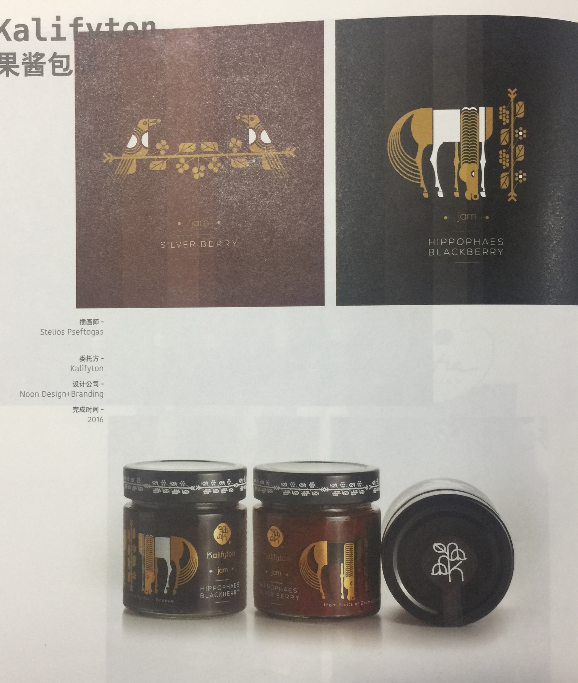 帶來獨特味覺體驗的食品-黑莓、銀果胡頹子和沙棘果醬包裝設計