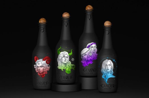 十二星座化身冷艷美女，與你共飲葡萄酒